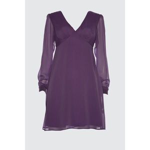 Trendyol Purple Back Detailed Chiffon Dress vyobraziť