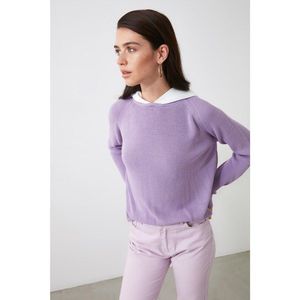 Trendyol Lila Hooded Knitwear Sweater vyobraziť