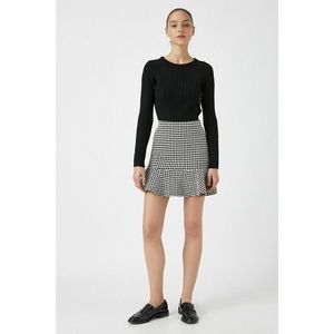 Koton Women Black Patterned Ruffle Mini Skirt vyobraziť