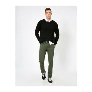 Koton Men's Green Pocket Detailed Trousers vyobraziť