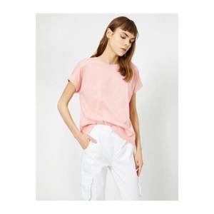 Koton Women Pink Plain T-Shirt vyobraziť
