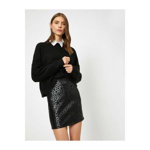 Koton Faux Leather Detail Mini Skirt vyobraziť