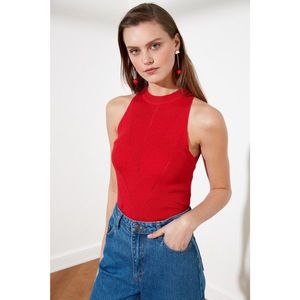 Trendyol Red KnitTed Knitwear Blouse vyobraziť