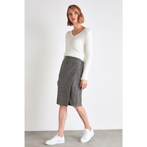 Trendyol Anthracite Slit Skirt vyobraziť