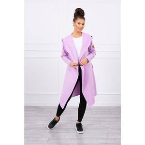 Long cardigan with hood purple vyobraziť