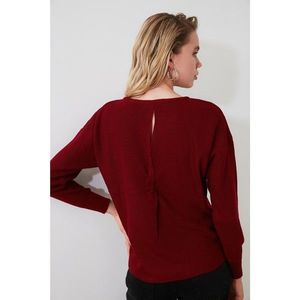 Trendyol Burgundy Back Ruffle Detailed Knitwear Sweater vyobraziť
