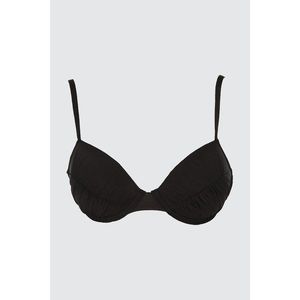 Trendyol Black Ruffle Detailed Bikini Top vyobraziť