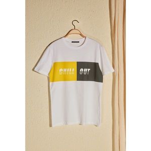 Trendyol White Male Regular Fit Printed T-Shirt vyobraziť