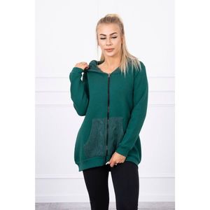 Sweatshirt with a sweater hood green vyobraziť