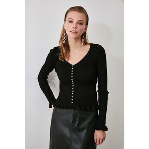 Trendyol Black Pearl Detailed Knitwear Sweater vyobraziť