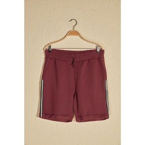 Trendyol Burgundy Men's Regular Fit Striped Shorts & Bermuda vyobraziť