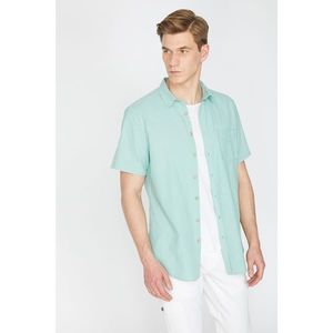 Koton Men's Green Classic Collar Shirt vyobraziť