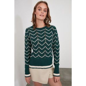 Trendyol Khali Zigzag Glitter Knitwear Sweater vyobraziť