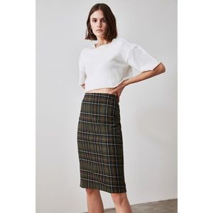 Trendyol Green Plaid Skirt vyobraziť