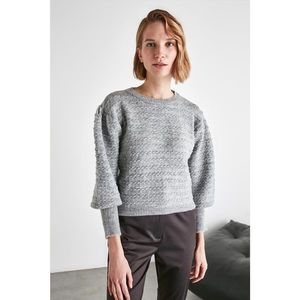 Trendyol Grey Knitted Knitwear Sweater vyobraziť
