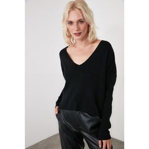 Trendyol Black Back Window Detailed Knitwear Sweater vyobraziť