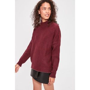 Trendyol Burgundy Knitwear Sweater vyobraziť