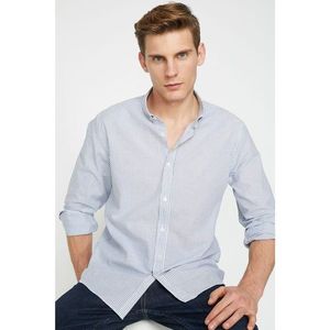 Koton Half-Italian Collar Buttoned Striped Long Sleeve Shirt vyobraziť