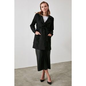 Trendyol Black BeltEd Woolly Cachet Coat vyobraziť