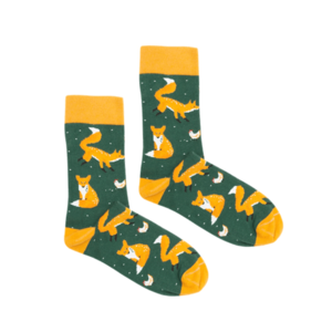 Kabak Unisex's Socks Patterned Foxes vyobraziť