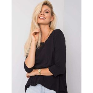 Black blouse with 3/4 sleeves vyobraziť