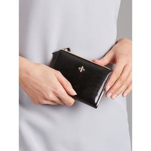 Women´s horizontal black eco-leather wallet vyobraziť