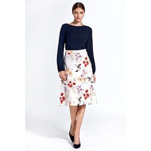 Colett Woman's Skirt Csp05 Flowers Ecru vyobraziť