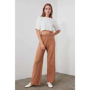 Trendyol Camel Wide Leg Knit Pants vyobraziť