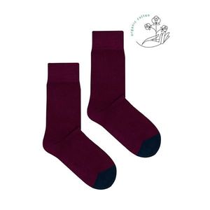 Kabak Unisex's Socks Organic Toe Burgundy vyobraziť