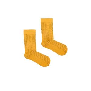 Kabak Unisex's Socks Classic Ribbed Mustard vyobraziť