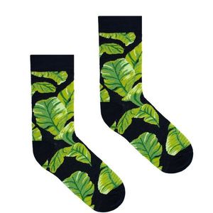 Kabak Unisex's Socks Patterned Banana Leaves vyobraziť