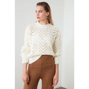 Trendyol Ekru Knitting Detailed Knitwear Sweater vyobraziť