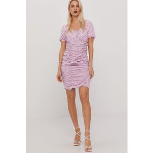 Šaty Only fialová farba, mini, priliehavé vyobraziť