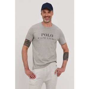 Tričko Polo Ralph Lauren pánske, šedá farba, s potlačou vyobraziť