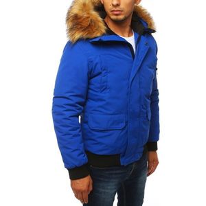 Blue men's winter jacket TX2871 vyobraziť