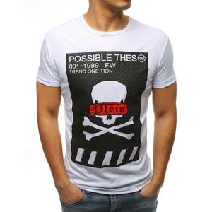 White RX3183 men's printed T-shirt vyobraziť
