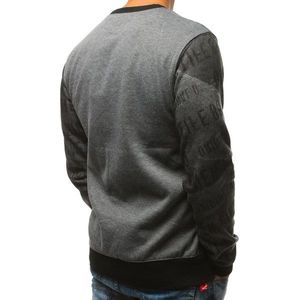 Anthracite men's sweatshirt with print BX3519 vyobraziť