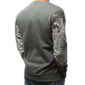 Gray men's sweatshirt with print BX3523 vyobraziť