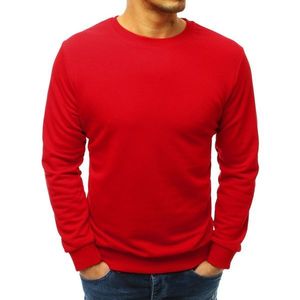 Red men's plain sweatshirt BX3908 vyobraziť