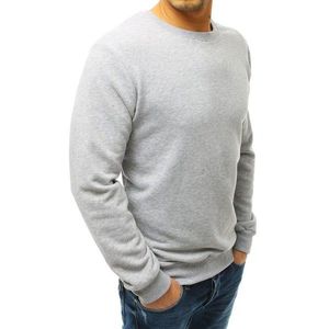 Men's plain sweatshirt, light gray BX3914 vyobraziť