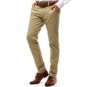Men's beige chino trousers UX1933 vyobraziť