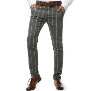 Dark gray men's trousers with stripes UX2148 vyobraziť