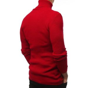 Red men's turtleneck sweater WX1445 vyobraziť