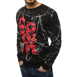 Black men's sweatshirt without hood BX4325 vyobraziť
