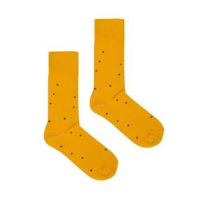 Kabak Unisex's Socks Organic Dots Ir Mustard vyobraziť