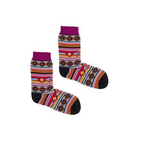 Kabak Unisex's Socks Warm Aztec/Violet vyobraziť