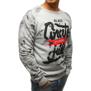 Gray men's sweatshirt with print BX3609 vyobraziť