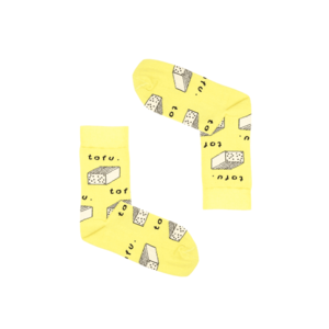Kabak Unisex's Socks Patterned Tofu Yellow vyobraziť