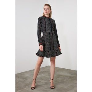 Trendyol MultiColored Tweed Dress vyobraziť