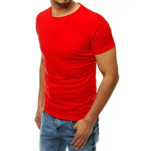Red men's t-shirt without print RX4189 vyobraziť
